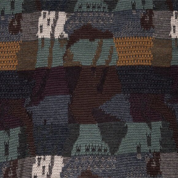 Vintage Grandpa Sweater Adult Large b.g.day Merino Wool Knit Pullover Patchwork - Picture 6 of 12